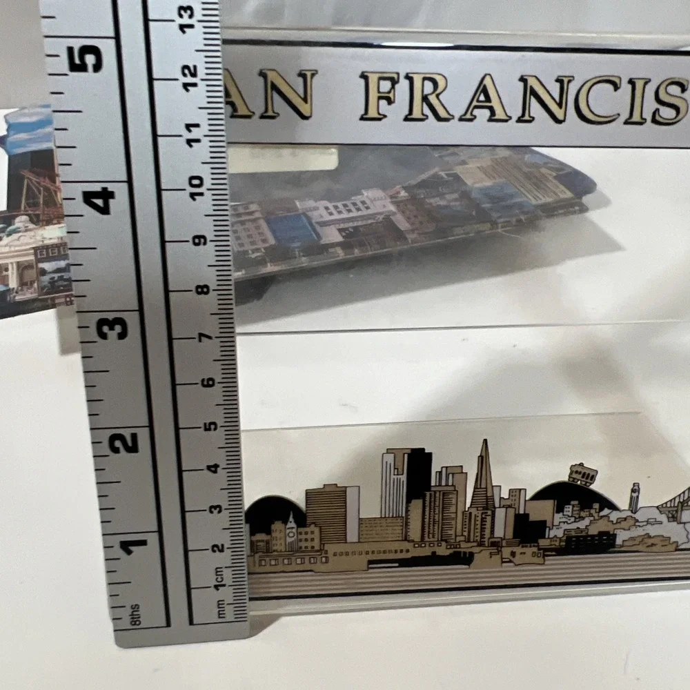Lot Of 4‎ Plastic Ornate Travel Frames Knott's, San Francisco,San Diego Zoo, NY